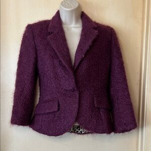 Serena Kay Paris Purple Mohair/Wool Blazer size S